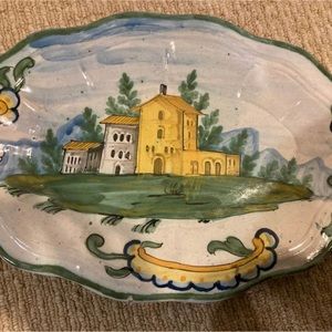 Ceramic 18 inch by 11.5 inch plate